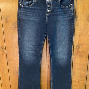 Silver Jeans Dark Indigo Denim Jeans with Contrast Stitching